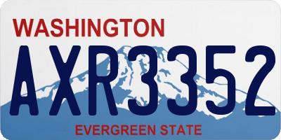 WA license plate AXR3352