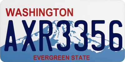 WA license plate AXR3356