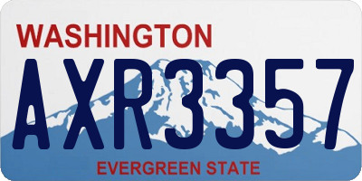 WA license plate AXR3357