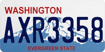 WA license plate AXR3358
