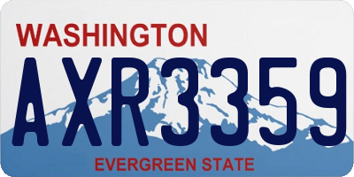 WA license plate AXR3359