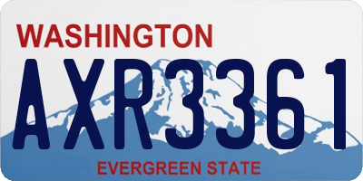 WA license plate AXR3361