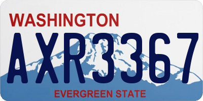 WA license plate AXR3367