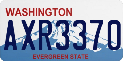 WA license plate AXR3370