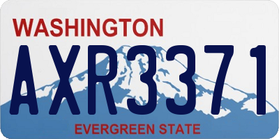 WA license plate AXR3371