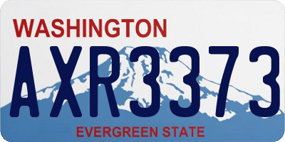WA license plate AXR3373