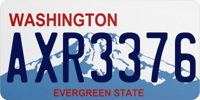 WA license plate AXR3376