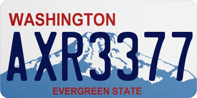 WA license plate AXR3377