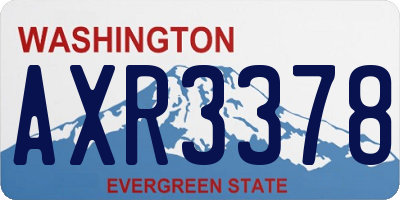 WA license plate AXR3378