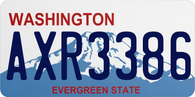 WA license plate AXR3386