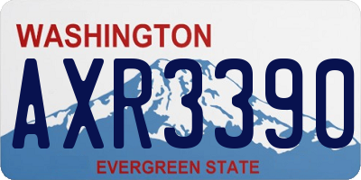 WA license plate AXR3390
