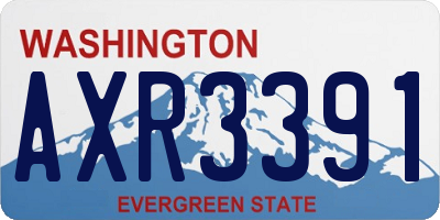 WA license plate AXR3391