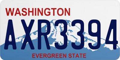 WA license plate AXR3394