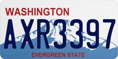 WA license plate AXR3397