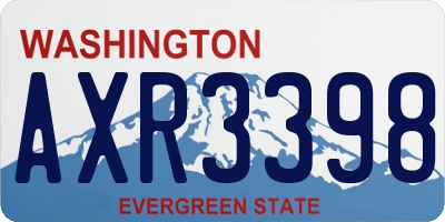 WA license plate AXR3398