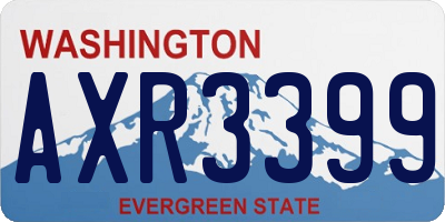 WA license plate AXR3399