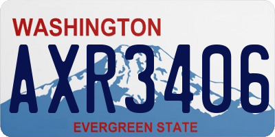WA license plate AXR3406