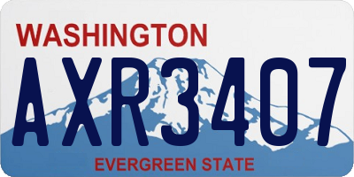 WA license plate AXR3407