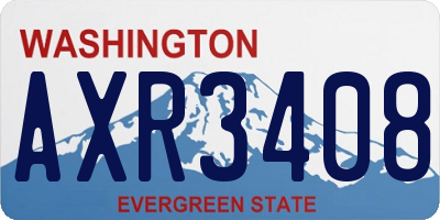 WA license plate AXR3408