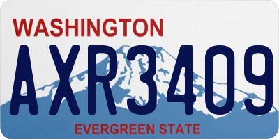 WA license plate AXR3409