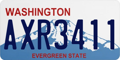 WA license plate AXR3411