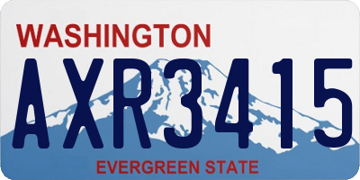 WA license plate AXR3415