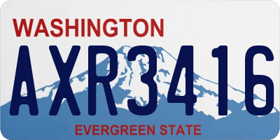 WA license plate AXR3416