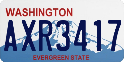 WA license plate AXR3417