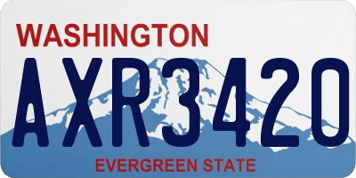 WA license plate AXR3420
