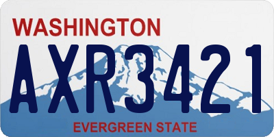 WA license plate AXR3421