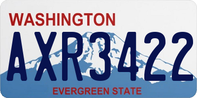 WA license plate AXR3422