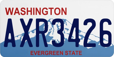 WA license plate AXR3426