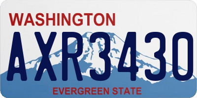 WA license plate AXR3430