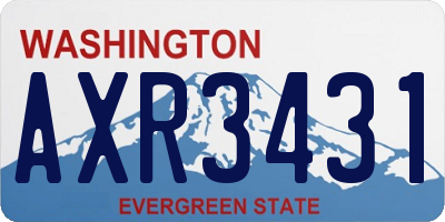 WA license plate AXR3431