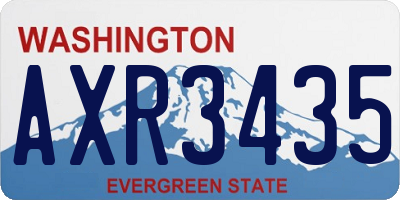 WA license plate AXR3435