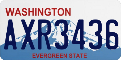 WA license plate AXR3436