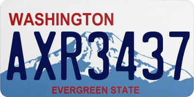 WA license plate AXR3437