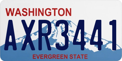 WA license plate AXR3441
