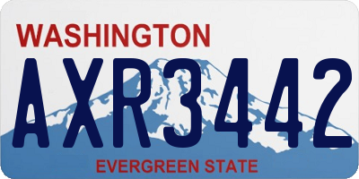 WA license plate AXR3442