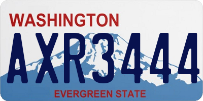 WA license plate AXR3444