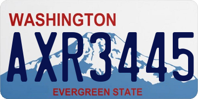 WA license plate AXR3445