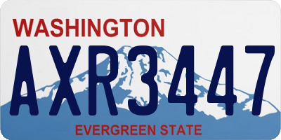 WA license plate AXR3447