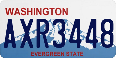 WA license plate AXR3448