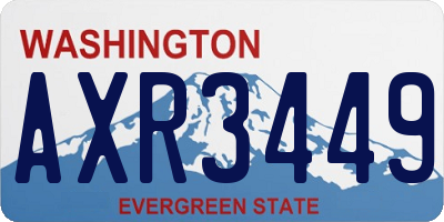 WA license plate AXR3449