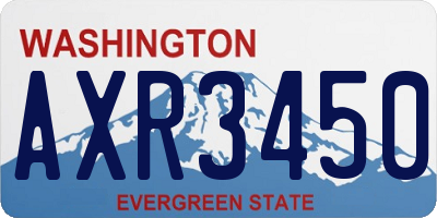 WA license plate AXR3450