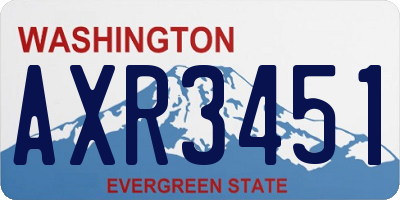WA license plate AXR3451