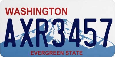 WA license plate AXR3457