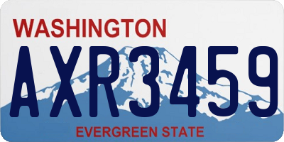 WA license plate AXR3459