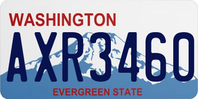 WA license plate AXR3460