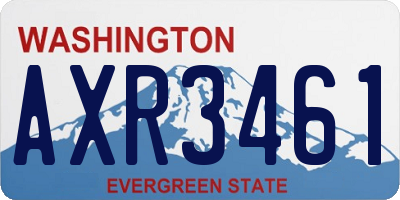 WA license plate AXR3461
